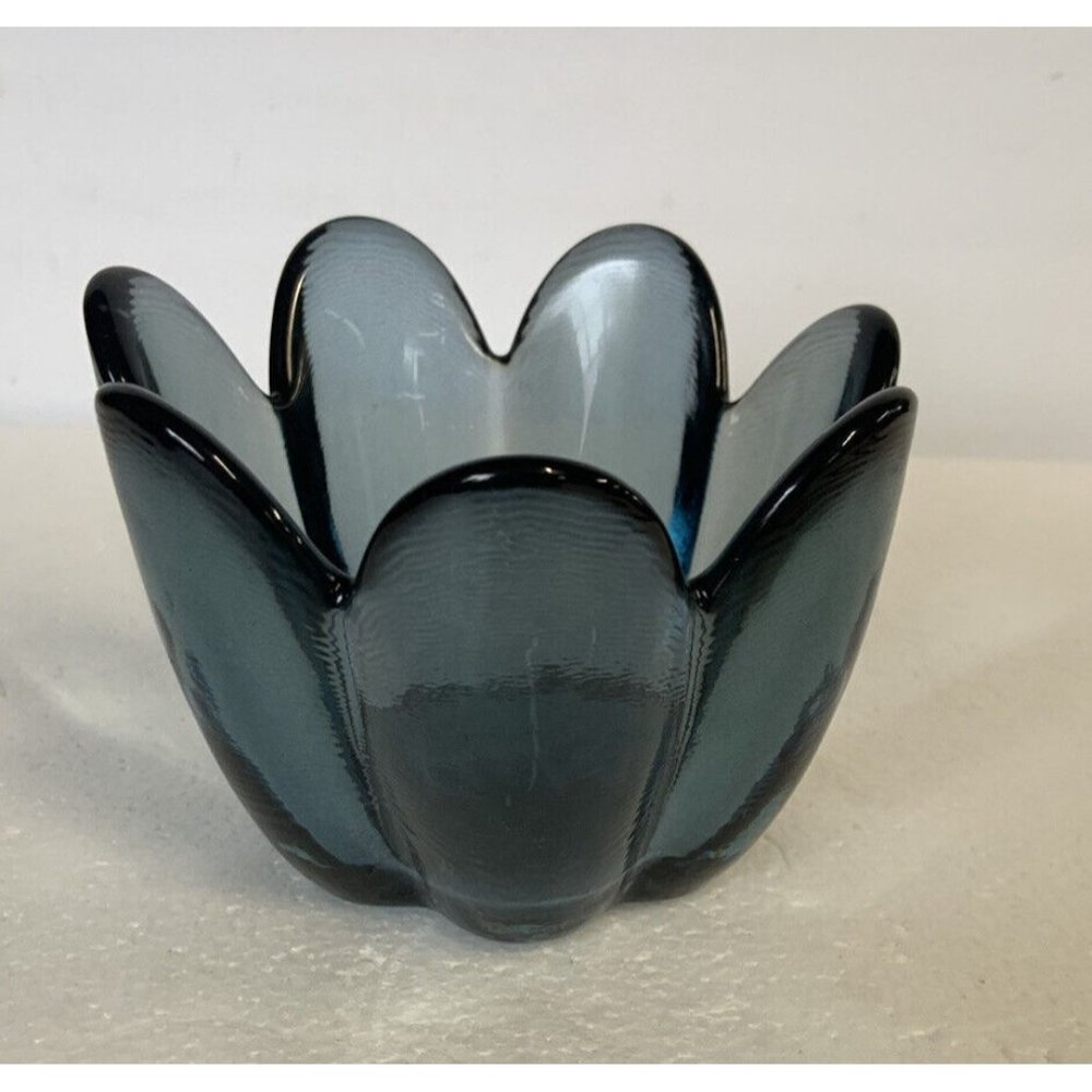 Recycled Glass  art vase Teal Blue Green Made in Spain  Tulip